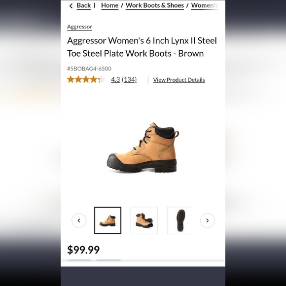 Steel toe work boots - Picture 4 of 4